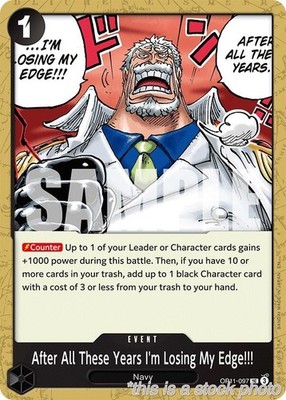 After All These Years I'm Losing My Edge!!! [OP11 - OP11-097]NMOne Piece Card...