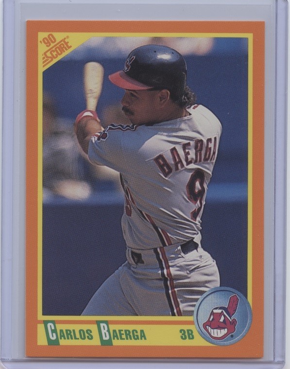 CARLOS BAERGA - 1990 Score Update # U74 ROOKIE Cleveland Indians 