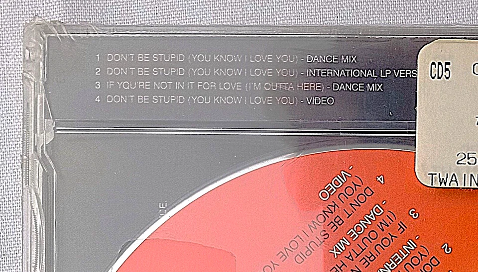 SHANIA TWAIN Don't Be Stupid (You Know I Love You) UK 4-Track New, Sealed CD EP Foto 3 de 4