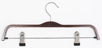25 KlammerbüGel KleiderbüGel Hosenspanner RockbüGel HosenbüGel BüGel 37Cm Braun