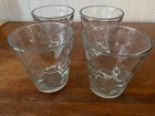 Set of 4 Vintage Anchor Hocking Thumb Print  Short 4" Glasses