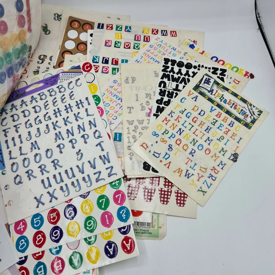 Lot Stickers Numbers Letter w/holder - Image 4 of 4