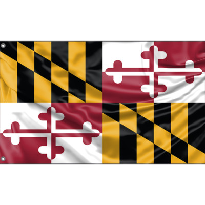 Maryland Flagge, einzigartiges Design, 3 x 5 Fuß / 90 x 150 cm, Made in EU