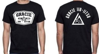 Brazilian Jiu-Jitsu Gracie Fighter T shirt UFC MMA Pride Fighting Fight 2 SIDED