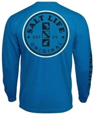 Mens Salt Life Salty Mate Pocket Graphic Long Sleeve T-Shirt - 2XL/XL/Lrg - NWT