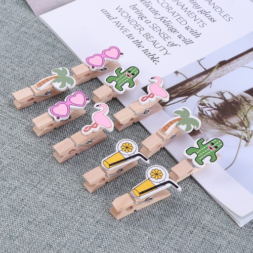 Wood Clips Clothes Natural Photo Clip Hawaii Party Supplies Tropical Party Favor