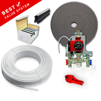 Wet Underfloor In Floor Water Heating Systems Single Room Zone