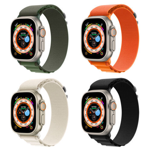 Apple Watch Ultra GPS & Cellular 49mm Titanium Trail Alpine Loop Ocean  Excellent