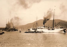 RPPC WWI USS Sheridan Transport Ship Real Photo Postcard