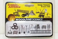 Garage Treasures Tools Model Railroad Woodland Scenics 1928 HO 13 Pieces 