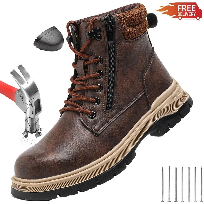 Mens footwear Shoes Safety Shoes Slip On Steel Toe Shoes Work Boots Waterproof