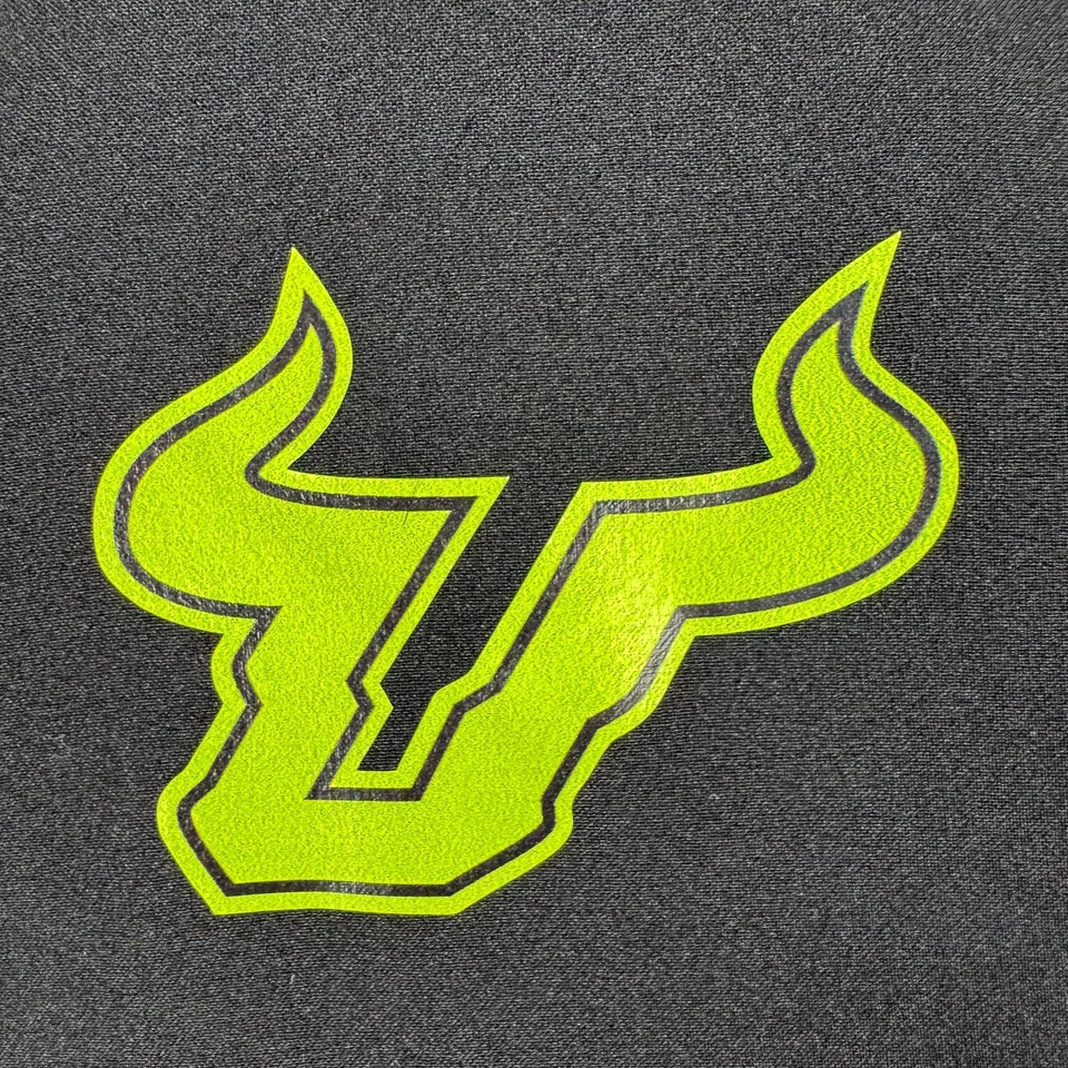 South Florida Bulls Shirt Mens XL Black NCAA Football 1/4 Zip Climalite Adidas - Image 3 of 4