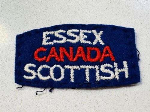 WW2 Original ESSEX CANADA SCOTTISH Canadian Military Army Shoulder Title Badge