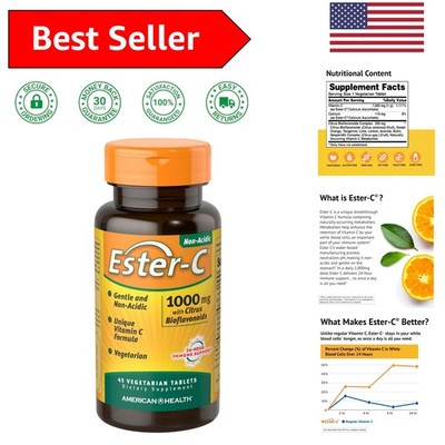 Ester-C Antioxidant Tablets with Bioflavonoids - 45 Count for Immune Health