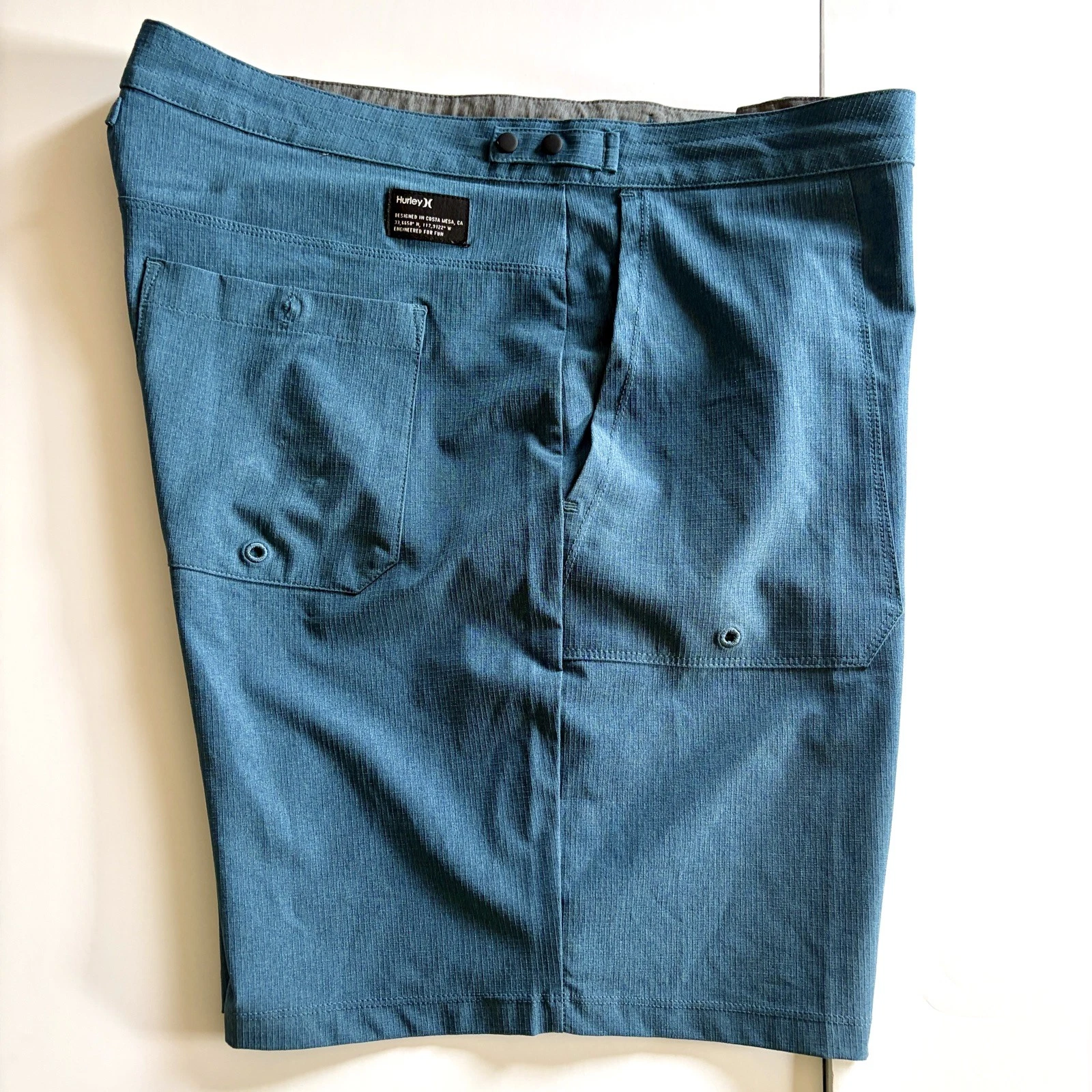 Hurley Phantom 36 Waist Mens Blue Hybrid Ripstop Stretch Hiking Shorts