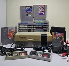Nintendo Original NES-001 NES Console Bundle With 13 Games TESTED
