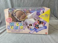 Rare NOS 1990 Mattel Newborn Magic Nursery AA Plush Heart Cheek Baby Doll CIB