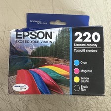 PICK EXP - Epson 220 Black, Cyan, Magenta  Yellow Standard Ink Cartridge
