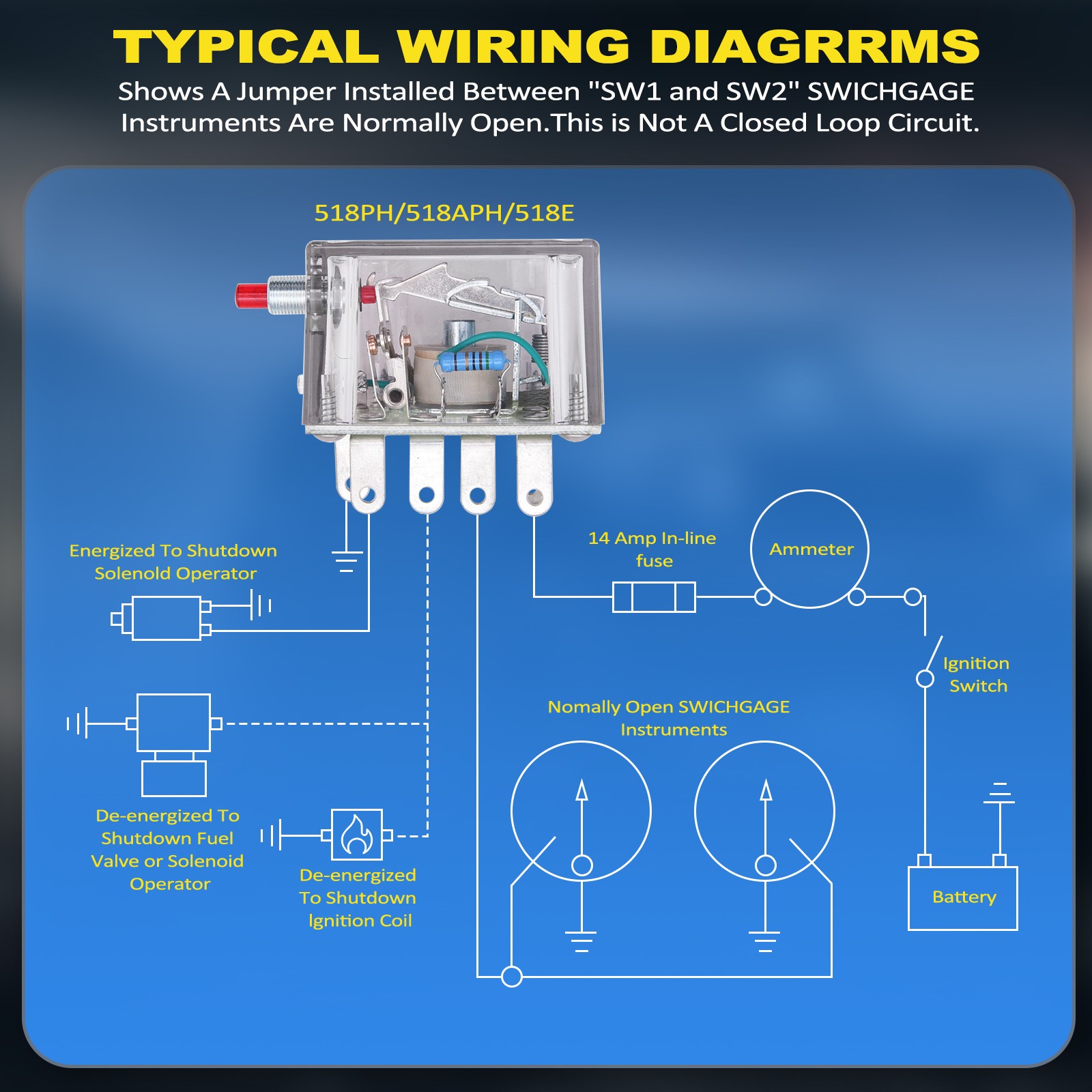 NEW 518APH-12 25700147 MURPHY 12 Volt Tattletale SWITCH