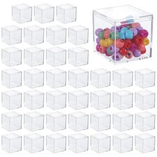 40 Pcs Acrylic Boxes - Clear Small Square Display Boxes, 2.2 x 2.2 x 2.2 in, ...