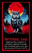 Nocturnal Sage Blood Moon Oracle Card Single