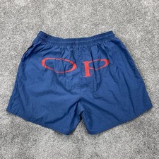 Vintage 90s Ocean Pacific Swim Trunks Mens Large Mesh Lined Blue Trunk Shorts OP