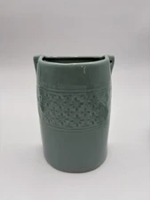 Seafoam Green Ceramic Wall Pocket Vase