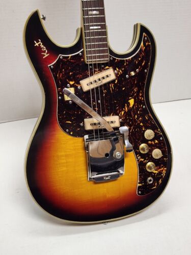 Vintage Kent 740 Electric Guitar Solid Body Sunburst 1967-1968 - Picture 1 of 24