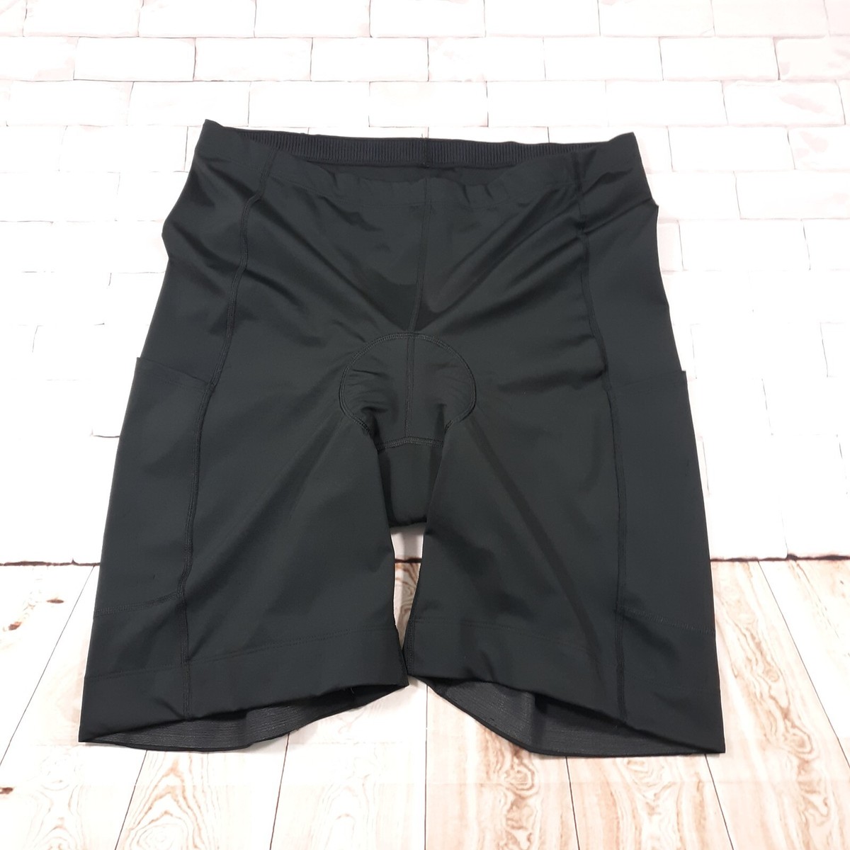 REI Cycling Shorts Mens 2XL Compression Padded Black Stretch Waist