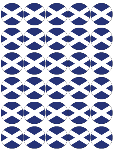 30x Scotland Flag Scottish Cupcake Toppers Edible Wafer Paper Fairy Cake Toppers - Picture 2 of 3