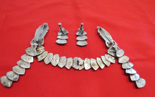 Two Los Castillo Sterling Silver Taxco Mexico Vintage Brooch Pins Earrings pair - Picture 6 of 17