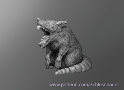 Dungeons and Dragons - HD Resin Print - Kleintier - Dire Rat