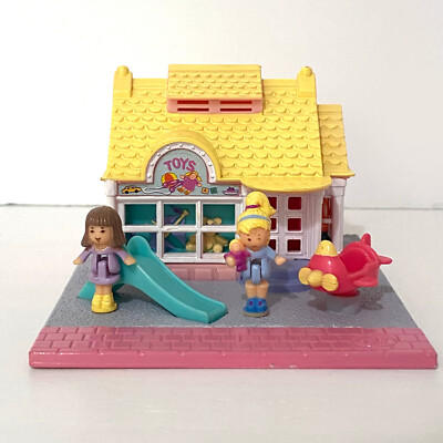 Polly Pocket Bluebird Vtg 1993 Toy Shop House And Dolls Complete