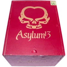 Asylum 13 80 x 8 Corojo Empty Wooden Cigar Box 8.5" x 6.75" x 5.75"