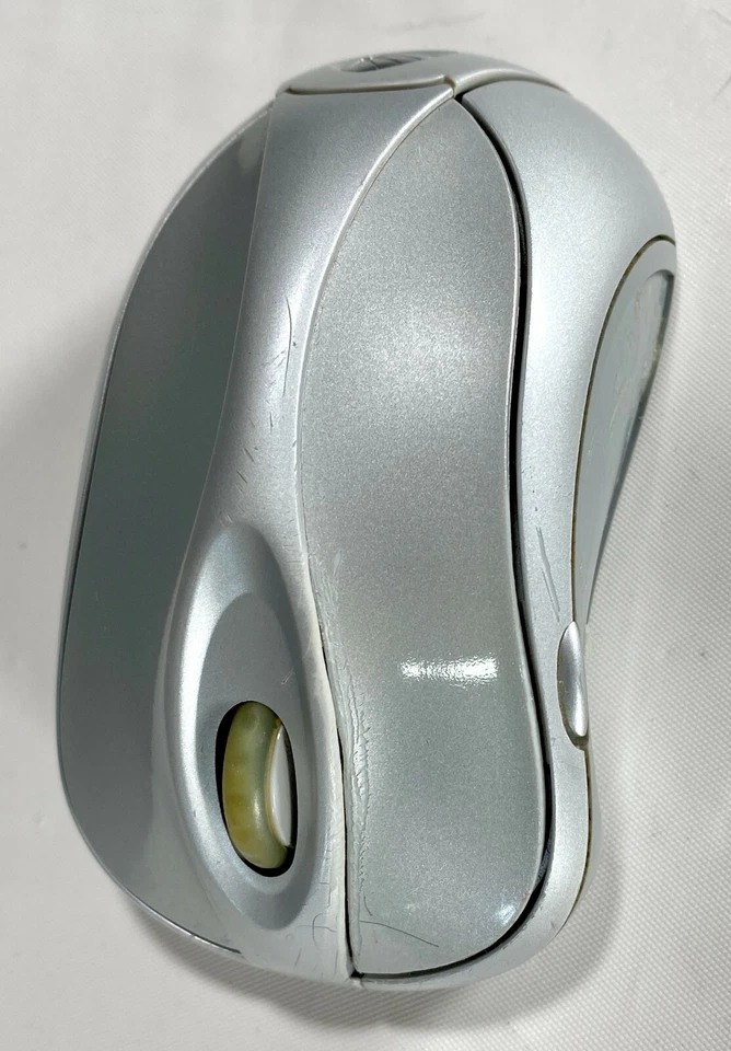 Microsoft Wireless Notebook Laser Mouse Silver 1054 w/ USB Receiver 1051 - Image 4 of 4