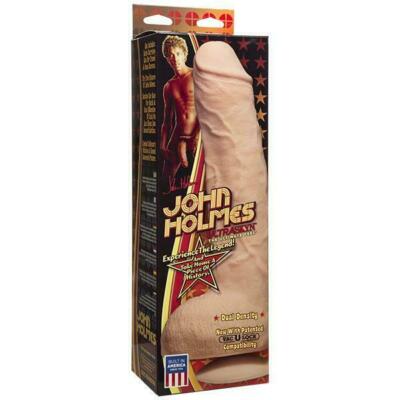 Doc Johnson John Holmes Realistic 12'' Dildo w/ Suction Cup - Flesh Ultraskyn