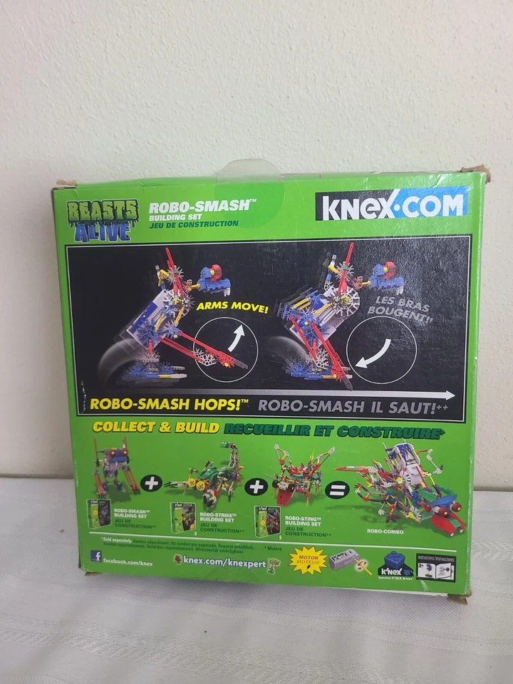 NEW K'NEX Robo-Smash Building Set Beasts Alive 156 Pieces Motorized Open Box - Image 2 of 4