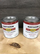 2 Pack Rust-Oleum 7762730 Protective Enamel Sunrise Red 1/2 Pint New