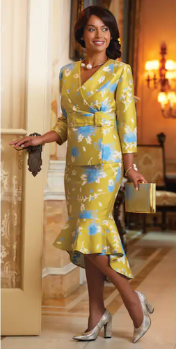 Midnight Velvet Yellow Formal Dress 