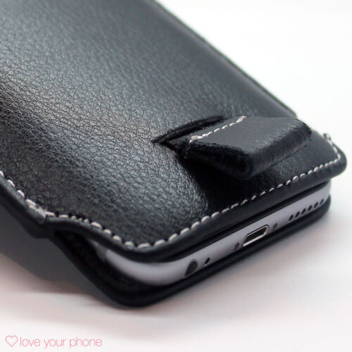 Genuine Leather Style Pull Tab Pouch Phone Case Cover✔Excellent Protection✔Black - Picture 3 of 7