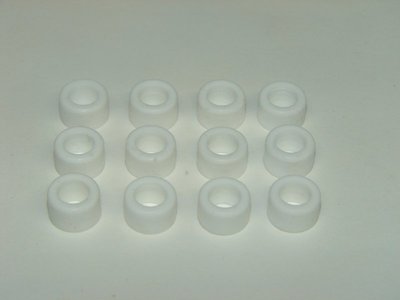 16 AFX Tyco Slot Car Tires Silicone 415 X.250 X 250  White