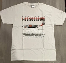 NORTHR0P F-89 SCORPION USAF Fighter Jet T-Shirt by WarbirdShirts - Size M - NEW!