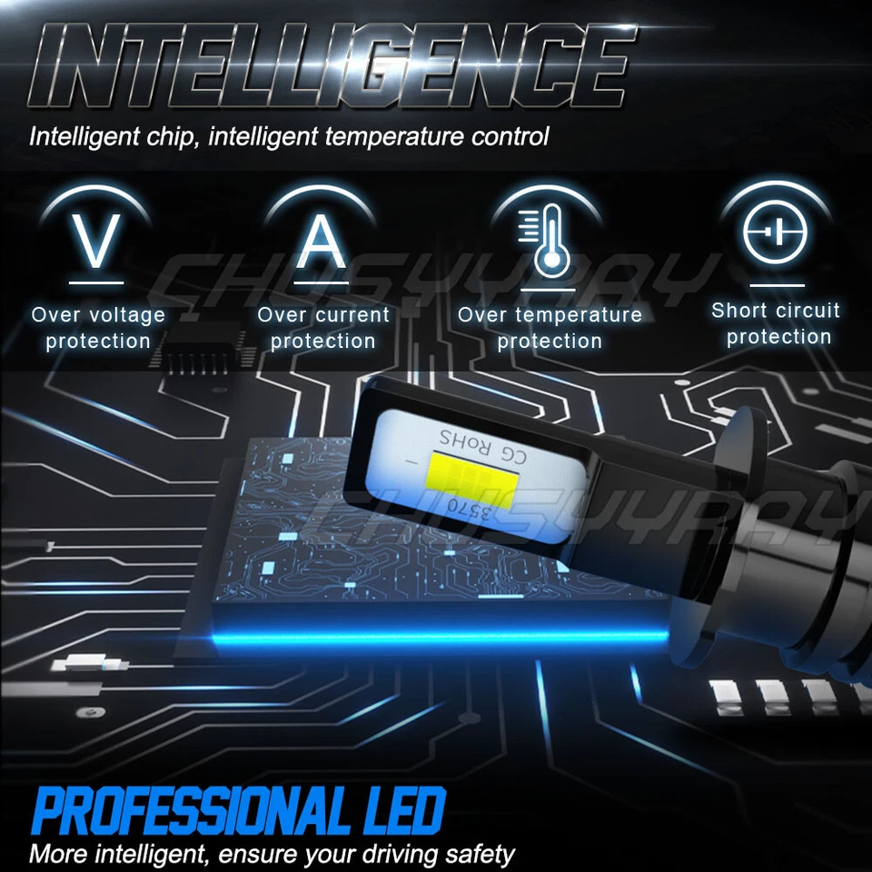 Para Nissan 300ZX 1990-1996 - 6X LED Faro Bombilla Luz Alta Baja + Kit Luz Antiniebla Foto 4 de 4