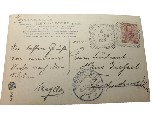 Genua Italien,1906 alte AK, Photo Postkarte, Genova Park, Delle Ville, Postcard - Zdjęcie 5 z 9