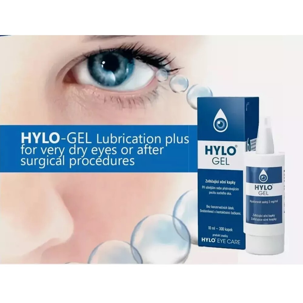 3 Box Hylo Gel Hyaluronic Eye Drops 10ml Ursapharm Relief Dryness Free Shipping