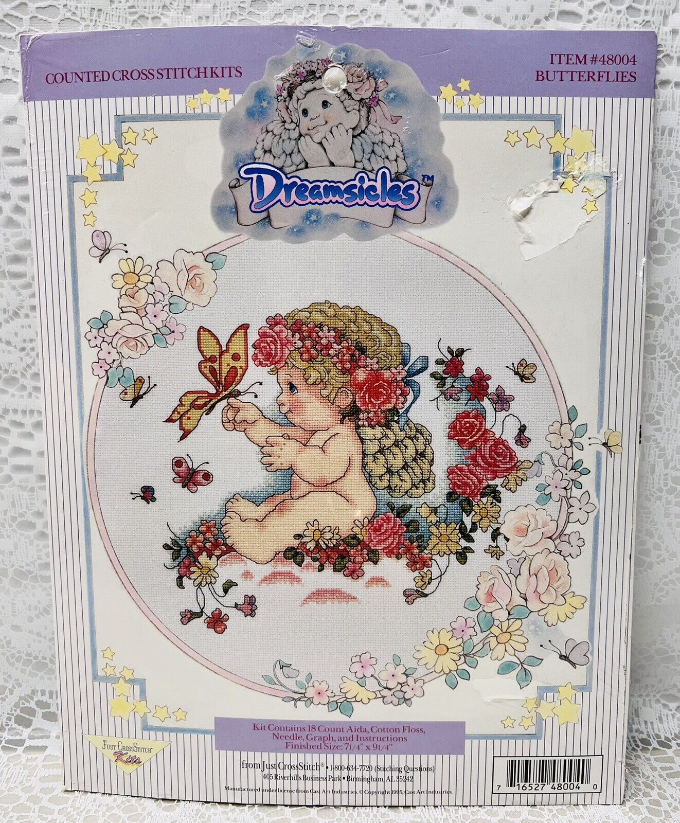 Butterflies Dreamsicles Counted Cross Stitch Kit #48004 Cherub Design