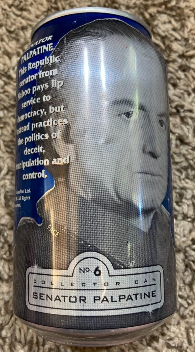 2000 PEPSI STAR WARS EPISODE 1 SENATOR PALPATINE ALUMINUM