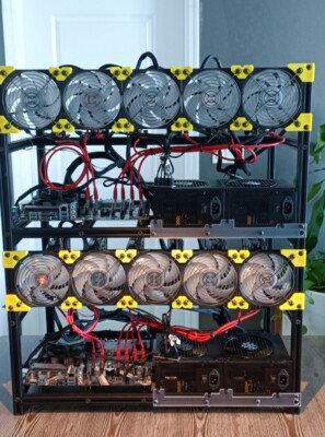 Complete 12 GPU Mining Rig with GPUs Included (Upgradeable!!!)