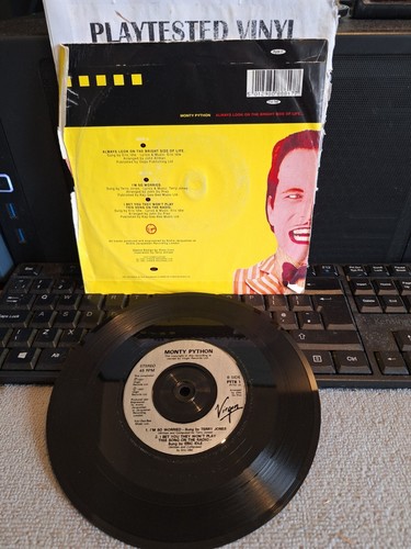 MONTY PYTHON ALWAYS LOOK ON THE BRIGHT SIDE OF LIFE VG+ COMEDY VINYL PICTURE SL - Picture 2 of 2