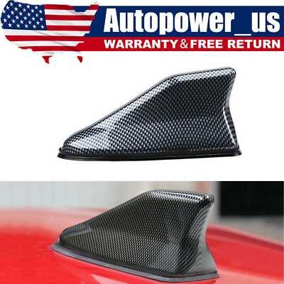 Carbon Fiber Shark Fin Roof Antenna Car AUTO Aerial FM/AM Radio Signal Universal